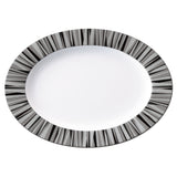 NARUMI | Shagreen Black Oval Platter 32cm