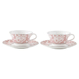 NARUMI | Milano Bianca Couple Tea Cup & Saucer (Pink)