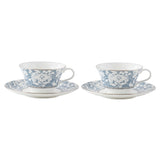 NARUMI | Milano Bianca Couple Tea Cup & Saucer (Blue)