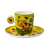 GOEBEL | Love Cat - Espresso Cup with Saucer 7.5cm Pop Art Ed Heck