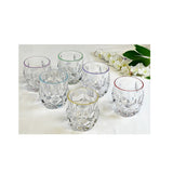 CRISTAL DE PARIS | Whisky Glass Set 6-Colored Rim