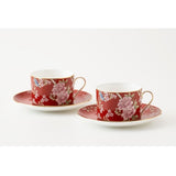 NARUMI | Queen's Garden Red Couple Tea / Coffee Cup & Saucer