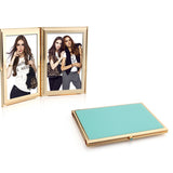 ADDISON ROSS | Pastel Blue & Gold Travel Frame 2"x3"