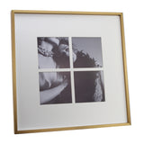 ADDISON ROSS | Four Aperture Brushed Gold Wall Hanging Frame