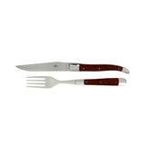 FORGE DE LAGUIOLE | Table Knife & Fork, Set of 2, Snakewood Handle, Matt Finish