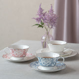 NARUMI | Milano Bianca Couple Tea Cup & Saucer (Pink)