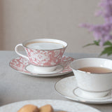 NARUMI | Milano Bianca Couple Tea Cup & Saucer (Pink)