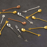 SAMBONET | Fashion Antique PVD Gold Party Spoons 6pcs