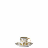 VERSACE | Virtus Gala White Espresso Cup & Saucer