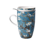 GOEBEL | Almond Tree Blue - Teacup with Lid and Strainer 14cm Artis Orbis Vincent Van Gogh