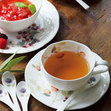 NARUMI | Lucy's Garden Couple Tea Cup & Saucer with 2 spoons