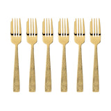 SAMBONET | Siena Stainless Steel PVD Gold Dessert Fork 6 Piece Gift Set