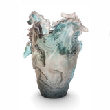 DAUM | Horse Vase Blue Grey H38cm Limited Edition