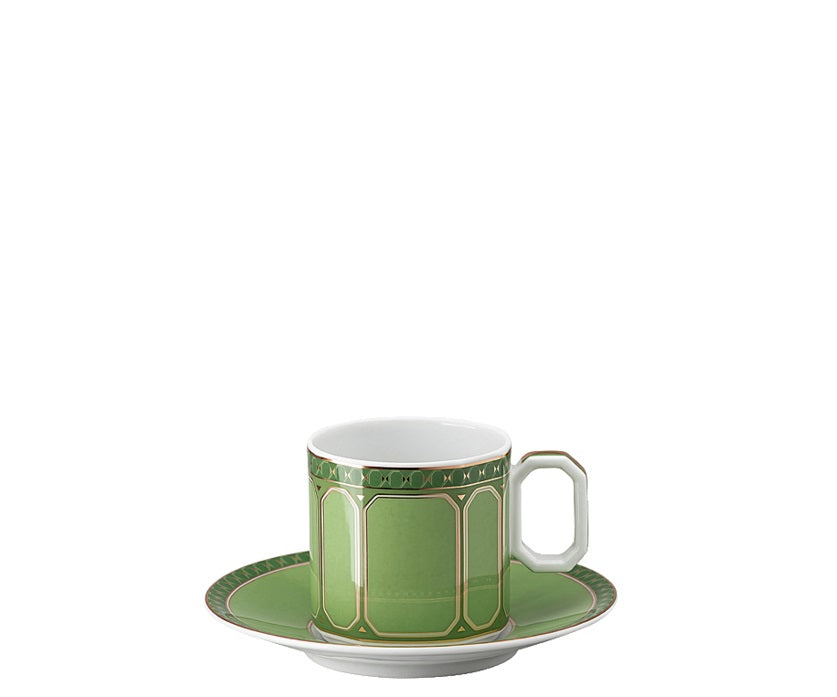 Swarovski | Signum Green Espresso Cup & Saucer