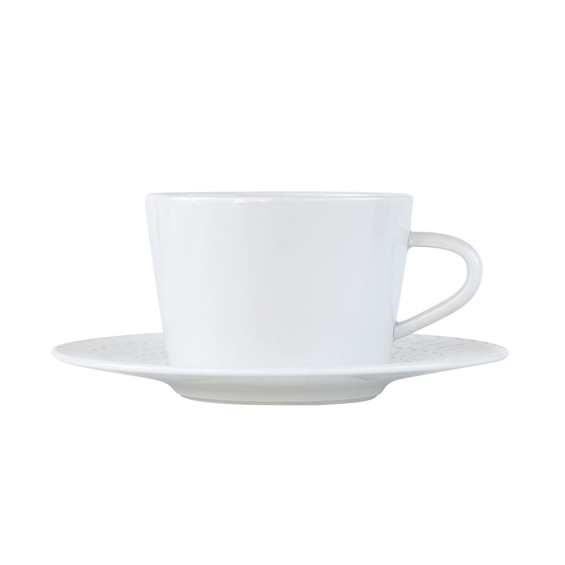 BERNARDAUD | Twist White Tea Cup & Saucer