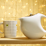 BERNARDAUD | Bulle White/Platine Tea Pot