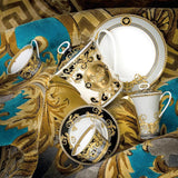 VERSACE | Prestige Gala Bleu Set of 6 Tea Cup & Saucer
